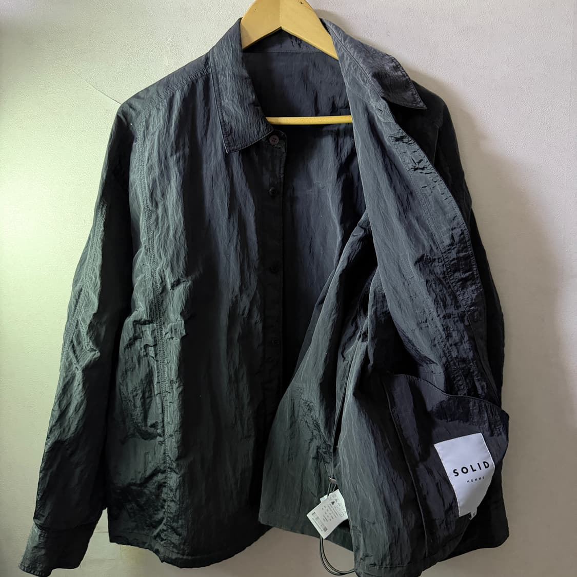 솔리드옴므 우영미 오버핏 나일론 셔츠 자켓 50 (프리) 상품이미지10