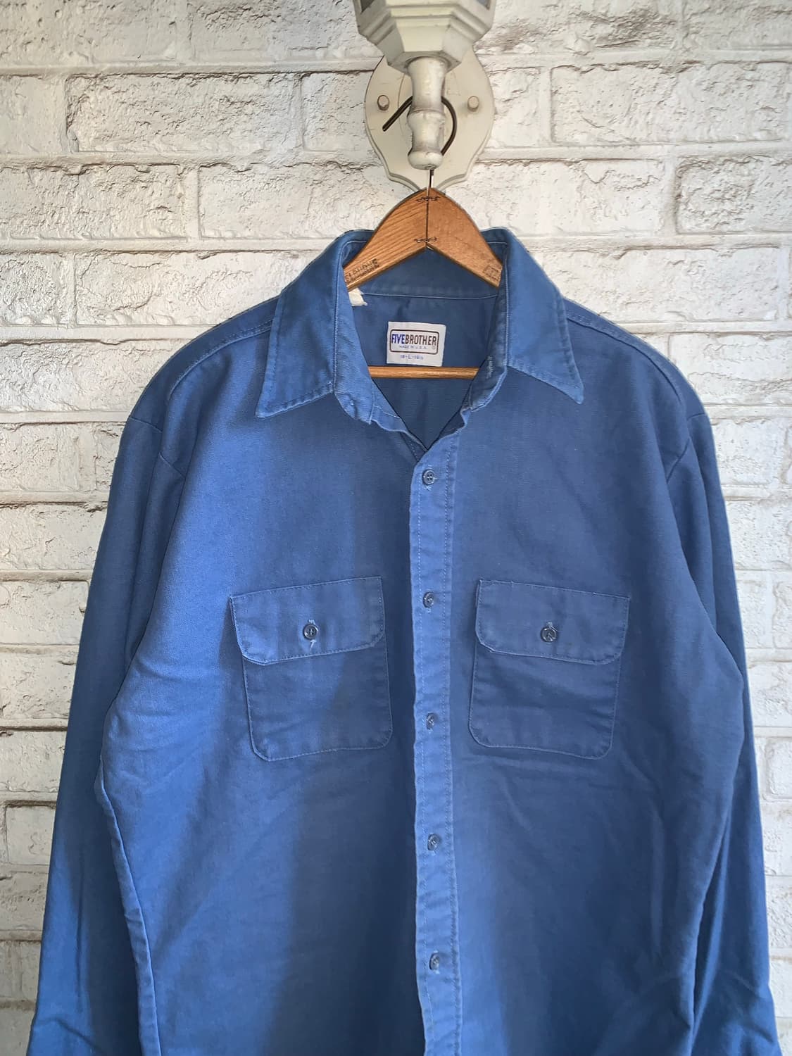 90년대 파이브 브라더 몰스킨 워크 셔츠  상품이미지2