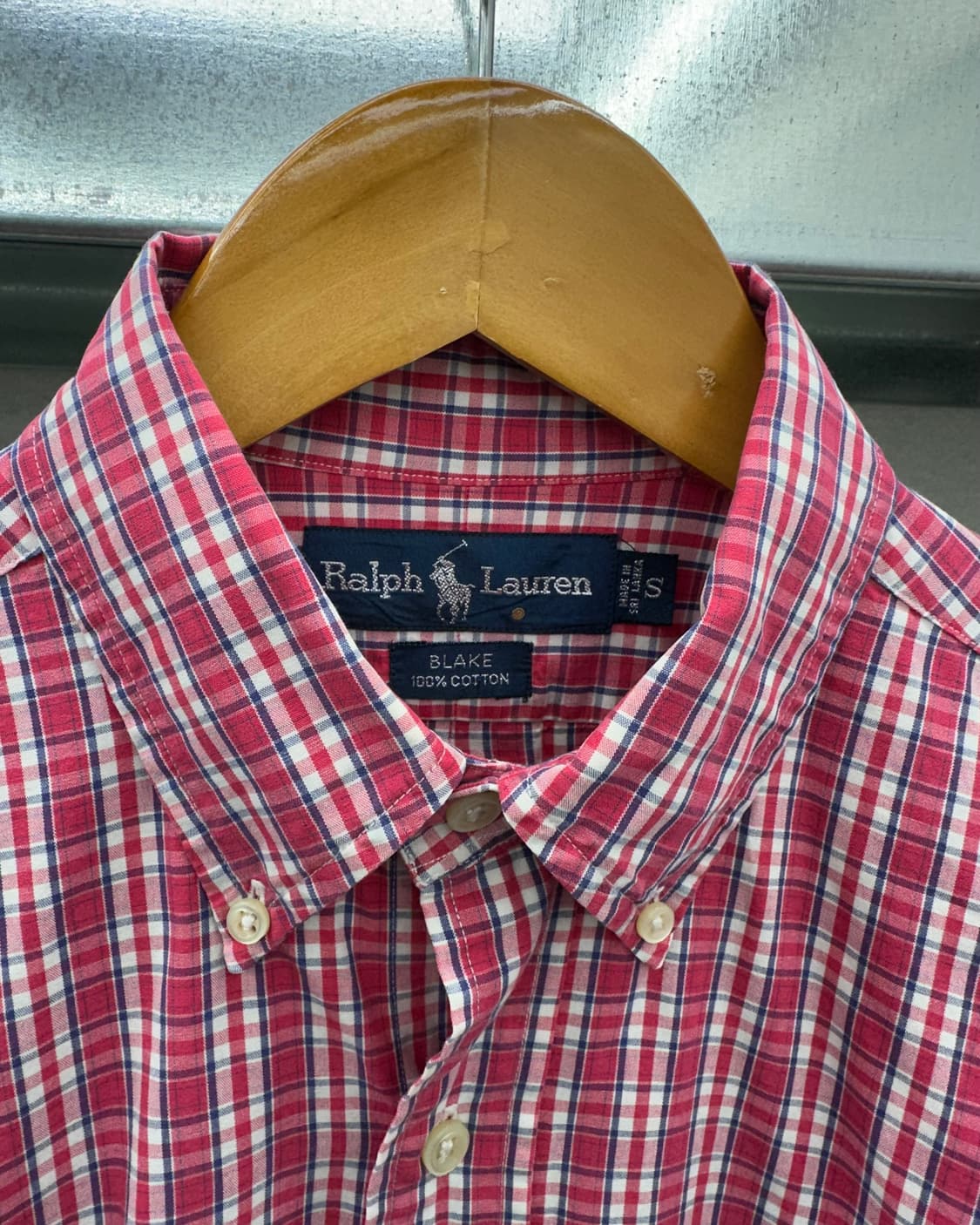 (L)폴로 체크 남방-M1375 상품이미지3