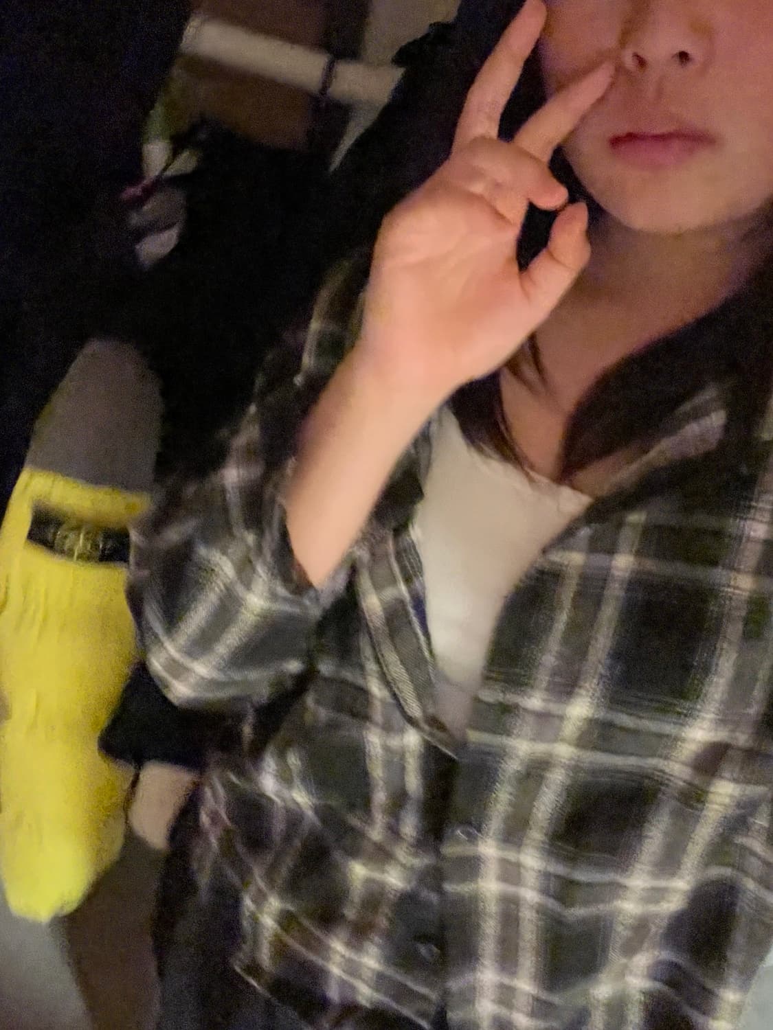 무채색 체크 남방 후드집업 상품이미지1