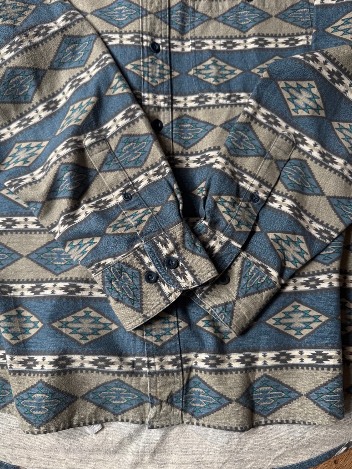 [L]USA 빈티지 아즈텍 패턴 샤모아 헌팅 셔츠 상품이미지5