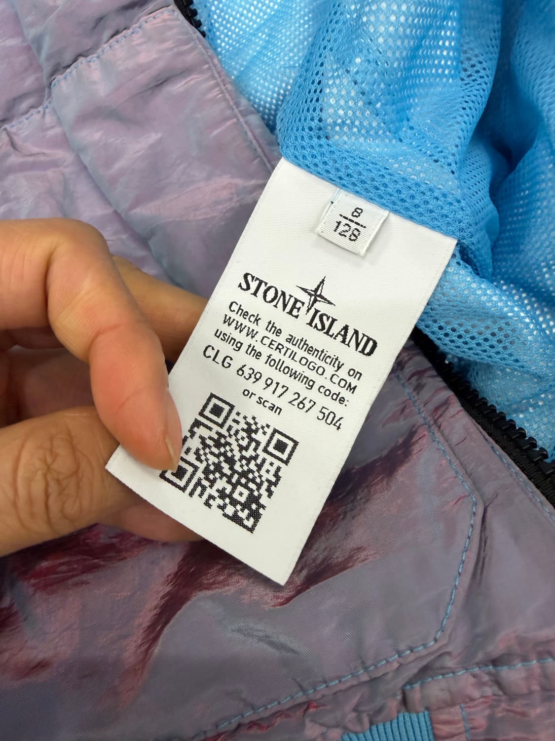 매장판정품) 스톤아일랜드 주니어 샴브레이 봄버 자켓 8y 상품이미지7