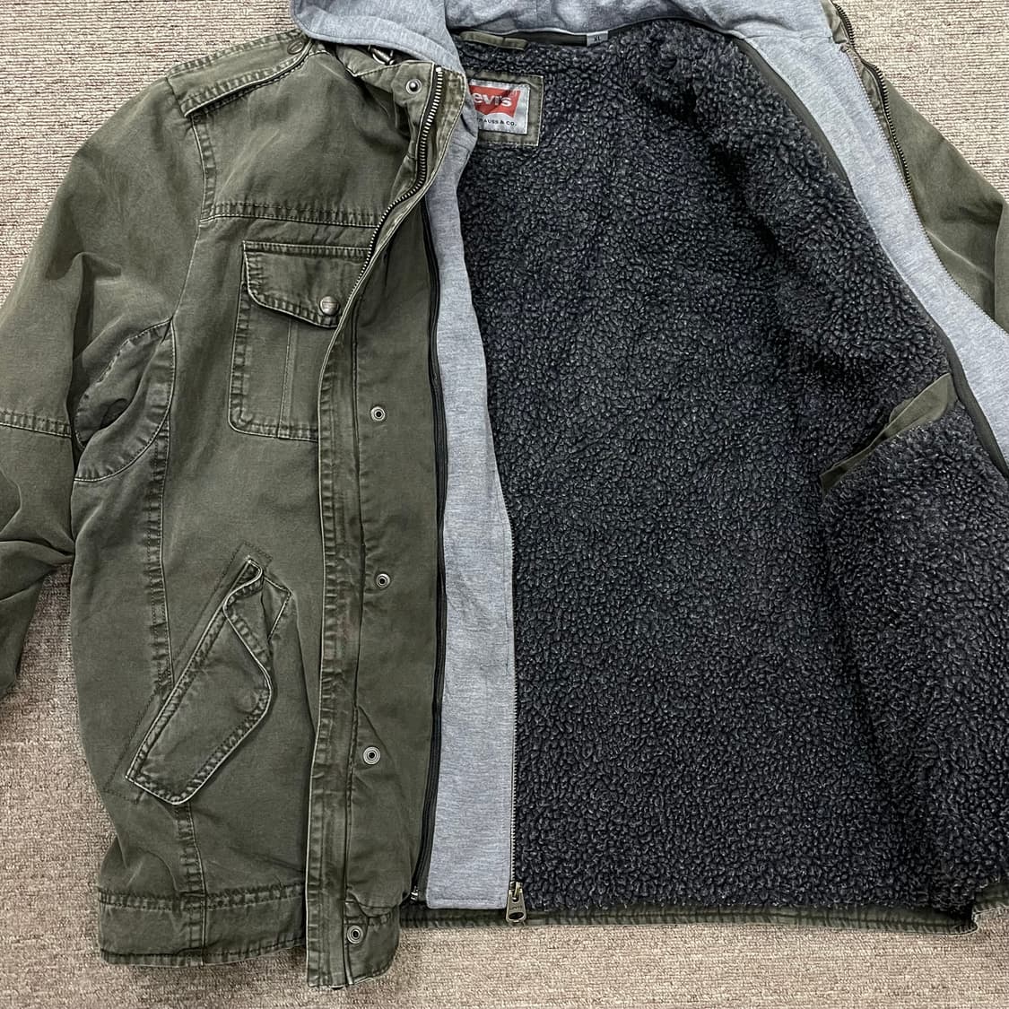 (XL) Levi's 리바이스 쉐르파 후드 자켓 상품이미지9