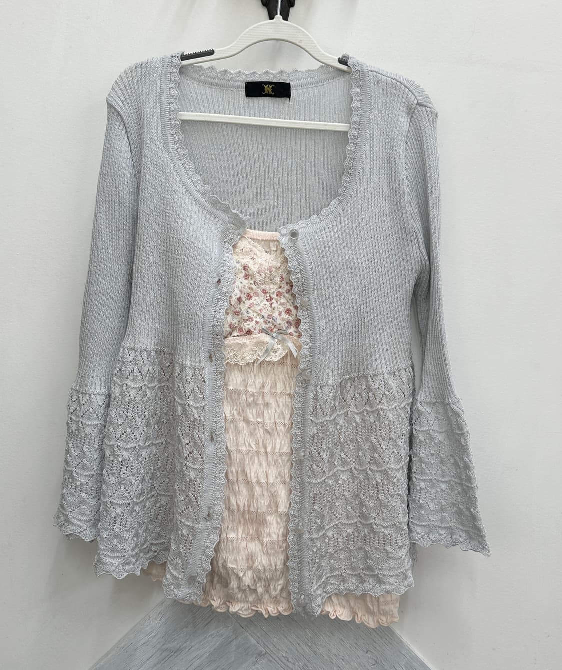 🫧하구미의 페어리 모리걸 코디세트🫧 레이어드 슬리브리스 크로셰 상품이미지2