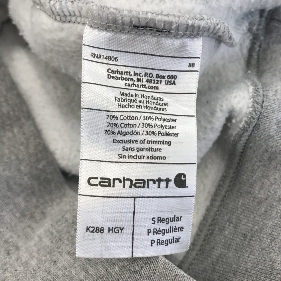 칼하트 K288 미드웨이트 후드 [S] 상품이미지5