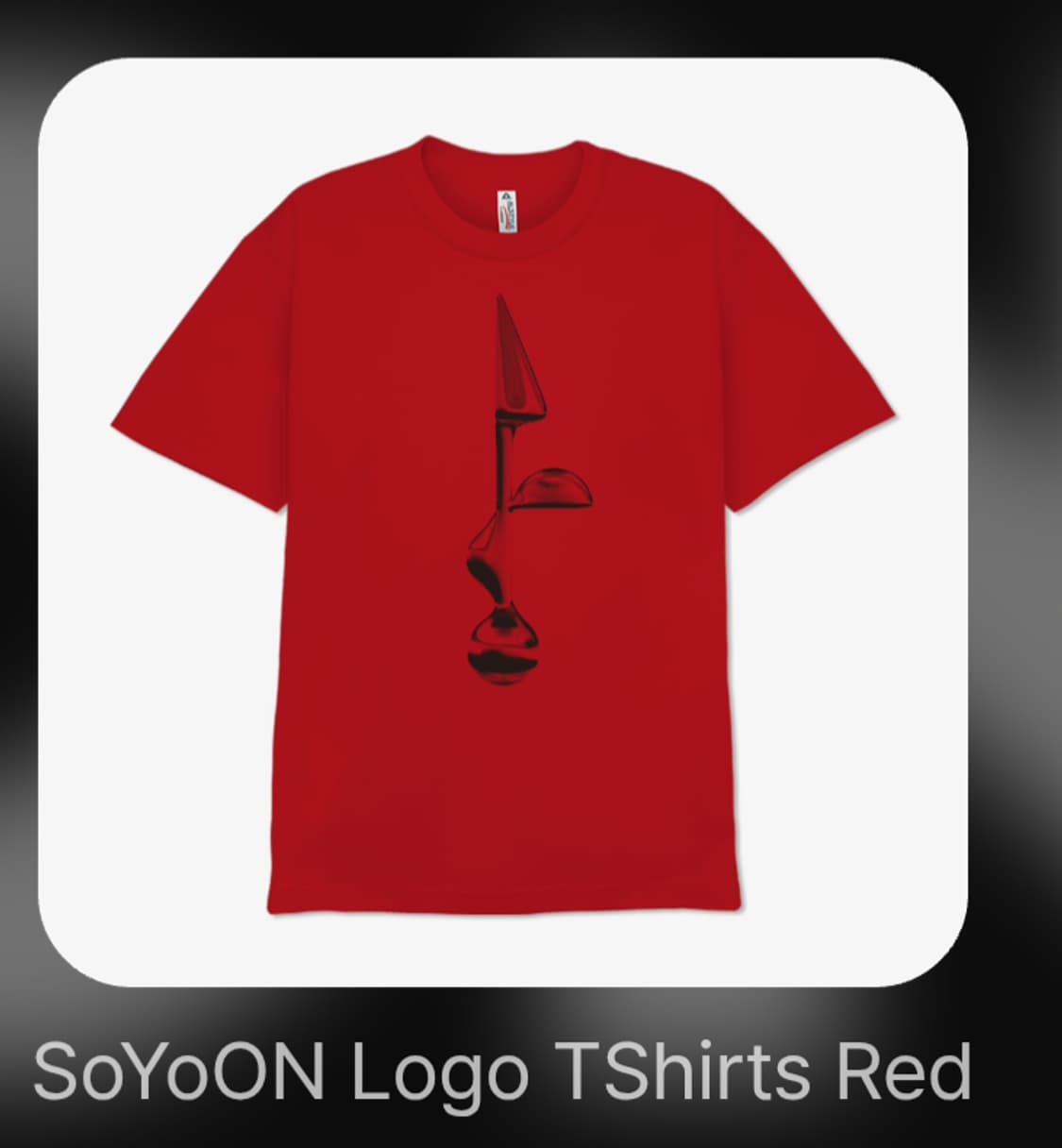 새소년 황소윤 So!YoON! 로고 MD 티셔츠 레드 상품이미지1