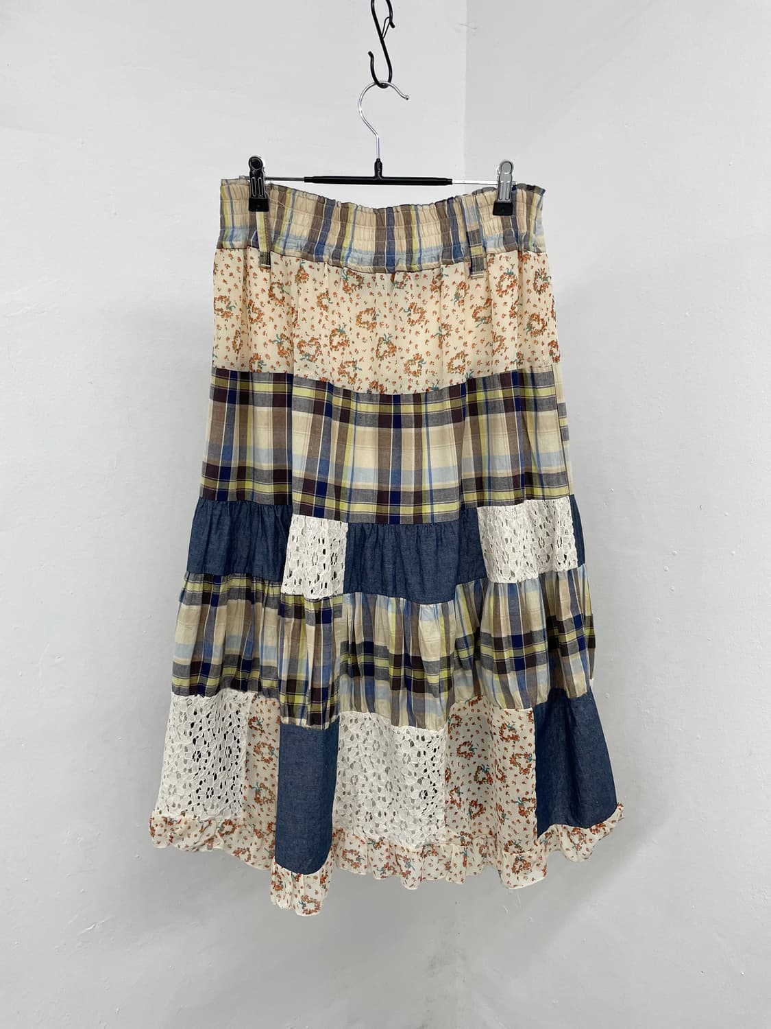 모리 패치워크 버튼 스커트 *레어 상품이미지4