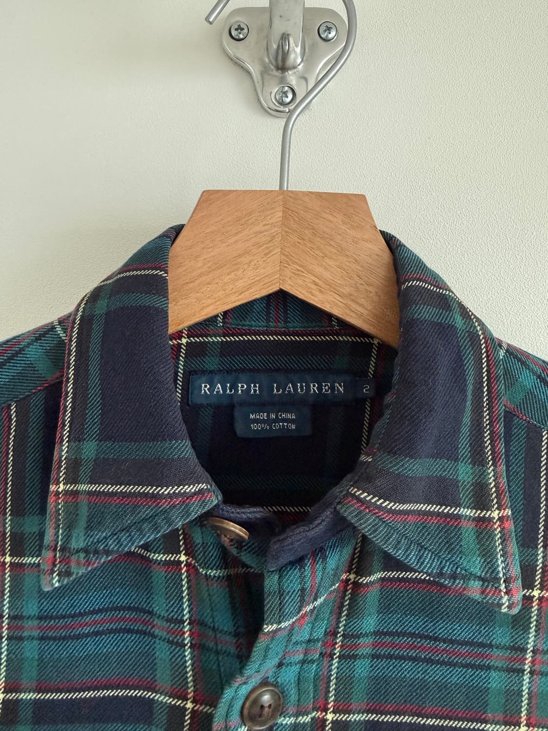 랄프로렌(RALPH LAUREN) 체크 셔츠(엘보우 레더 패치) 상품이미지7