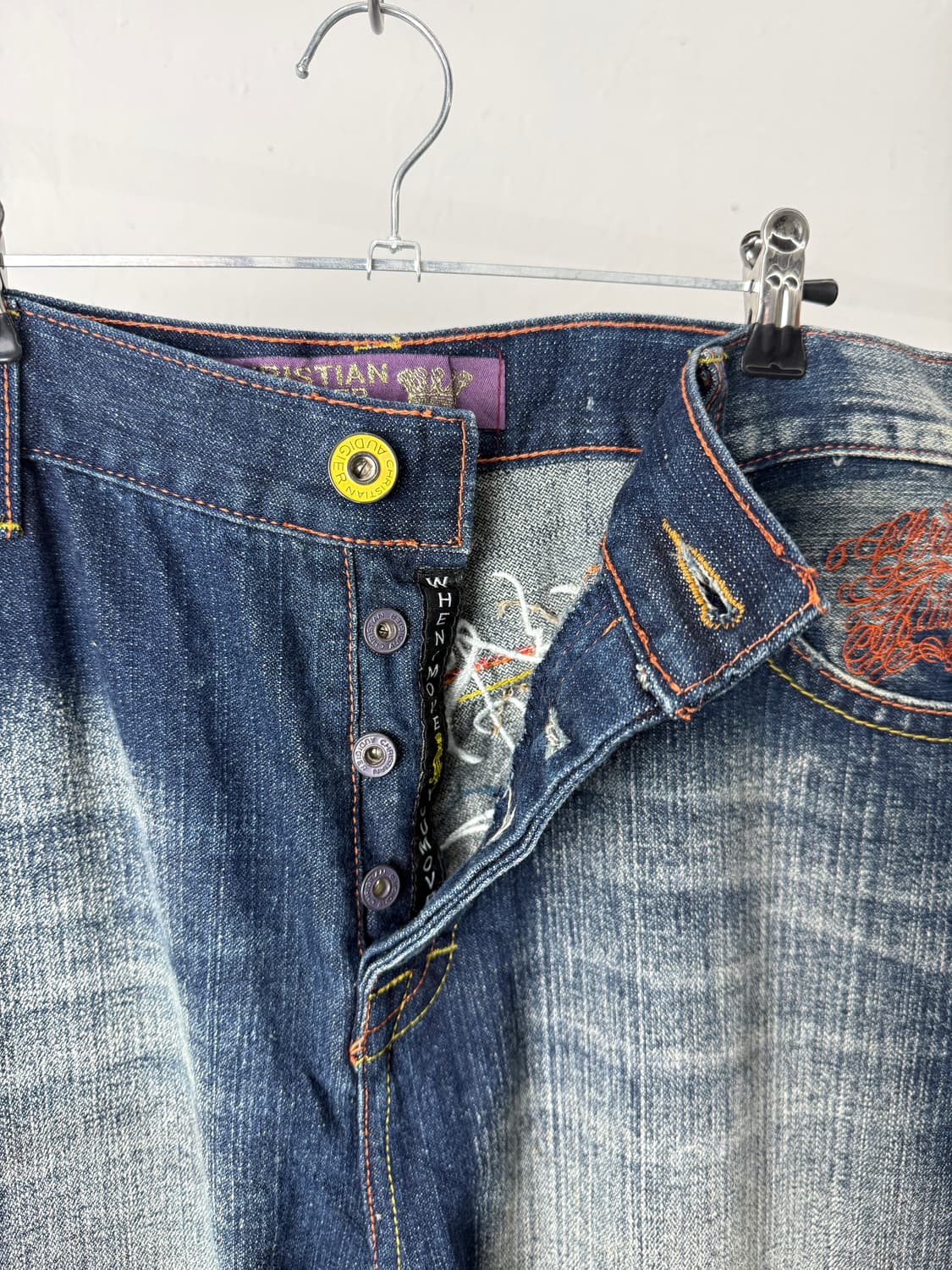 크리스찬 오디저 스컬 데님 팬츠 상품이미지7