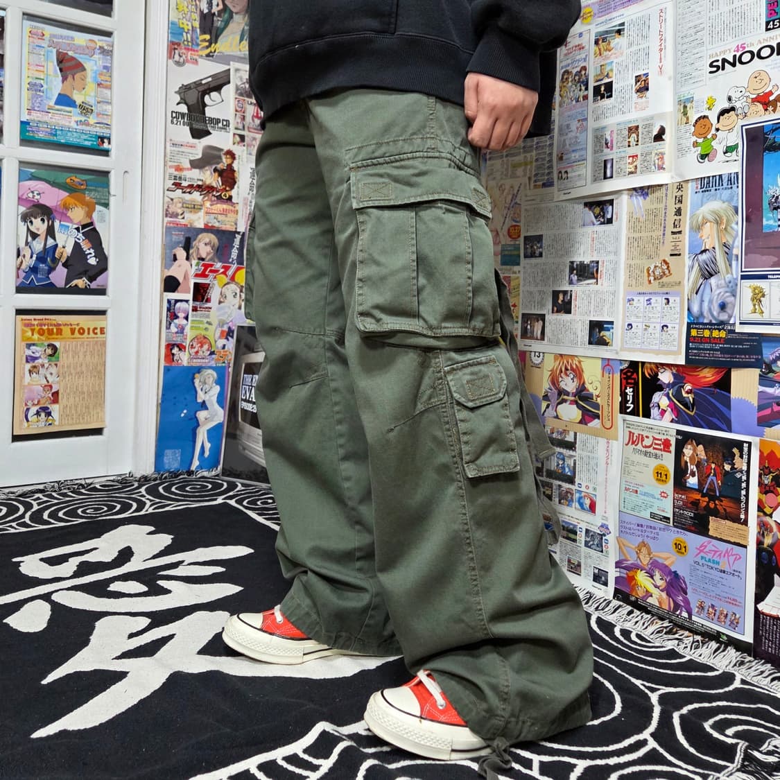 빈티지 밀리터리 멀티포켓 카키 카고팬츠 상품이미지1
