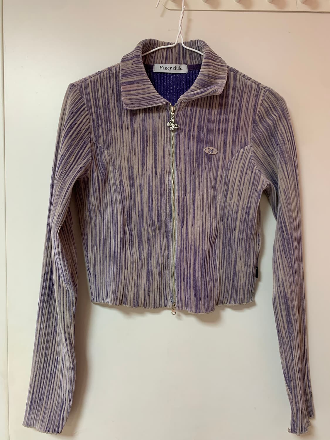 팬시클럽 벨루아(벨벳) 크롭 자켓 상품이미지1