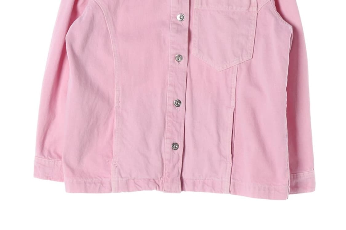 ZARA 핑크 데님 워싱 자켓 S 상품이미지4