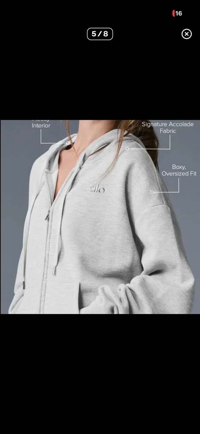 🔥[새상품/정품]🔥 Alo 후드집업 2 color 상품이미지5