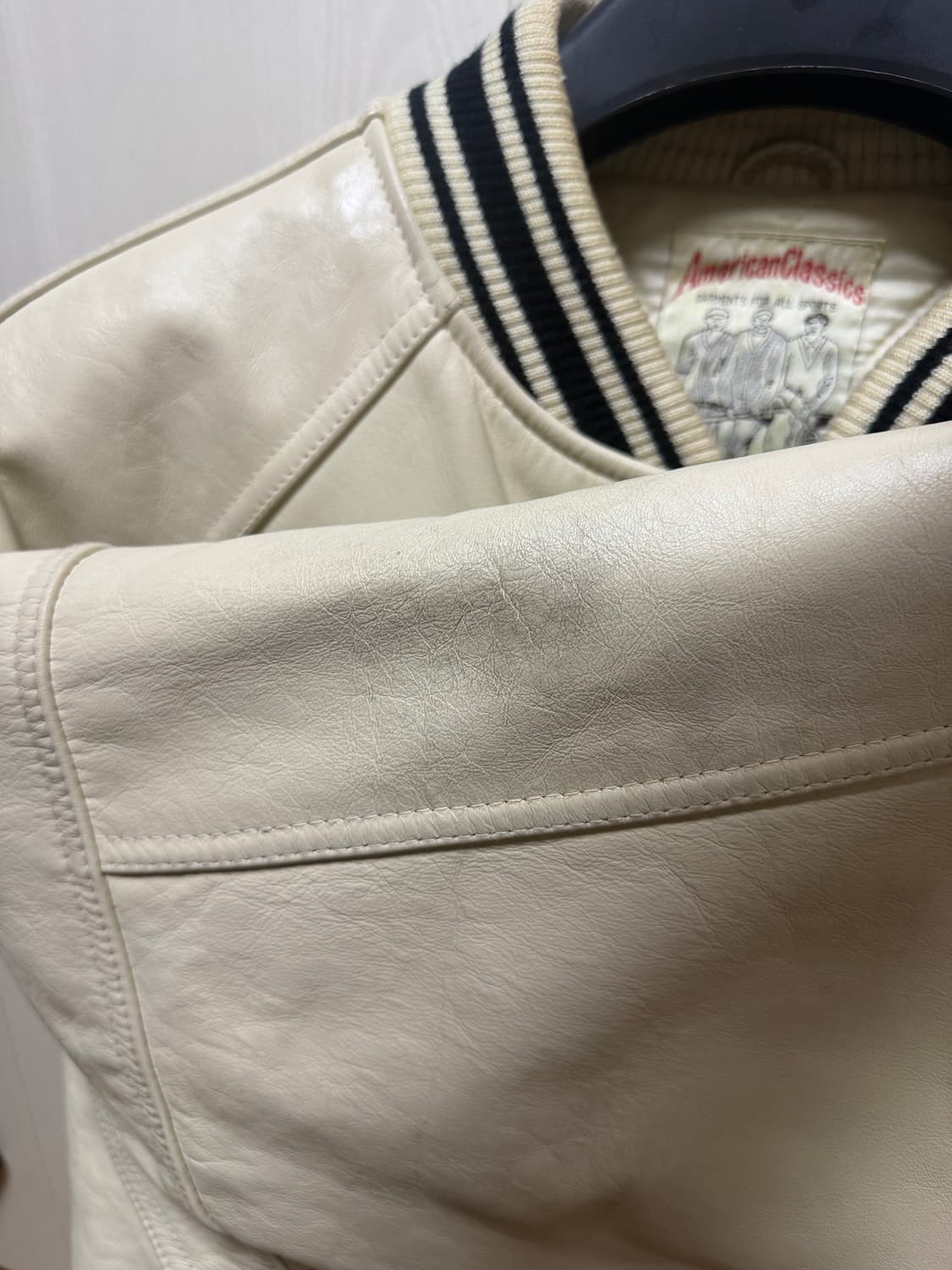 아비렉스 가죽자켓 화이트 m 상품이미지6