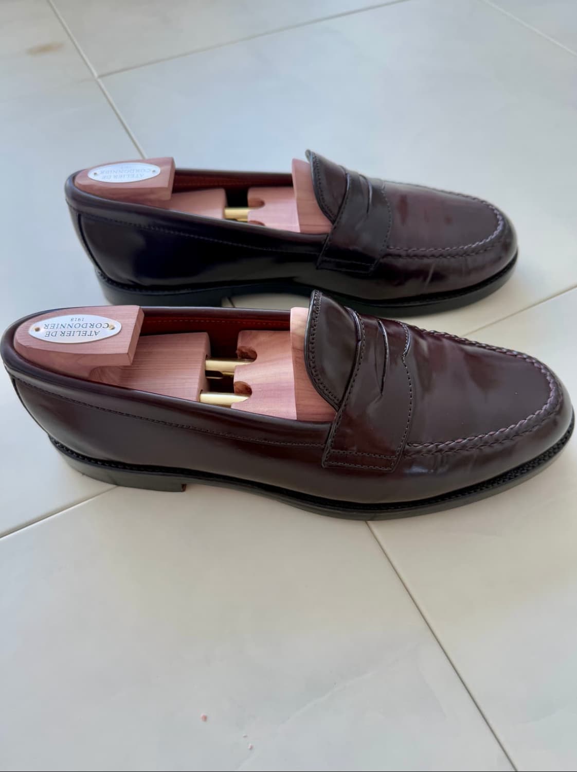 알든 986 버건디 코도반 페니로퍼 8.5e(270) 상품이미지4