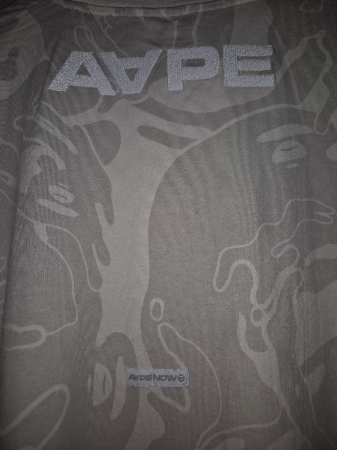 AAPE 크림 카모플라쥬 반팔티 L 상품이미지6