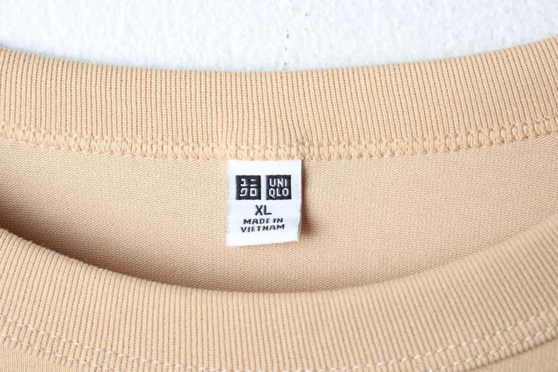 (XL) 유니클로 긴팔티셔츠 베이지 무지 기본-H32952 상품이미지5