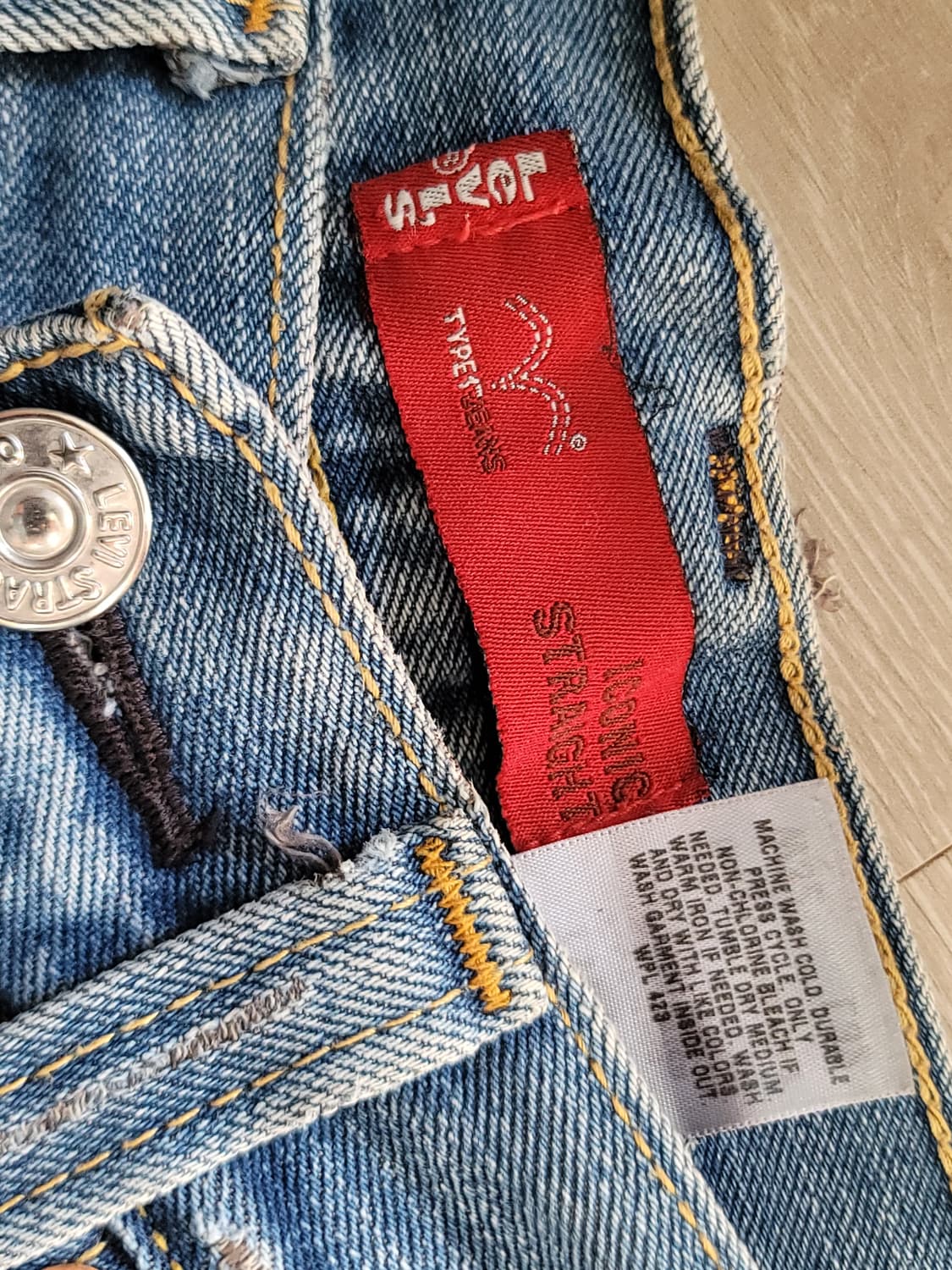 리바이스 아이코닉 스트레이트 타입1 데님 32 상품이미지3