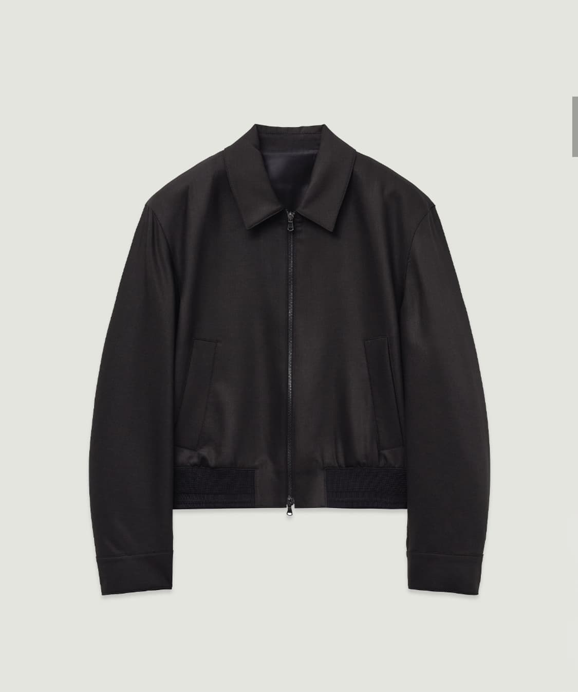 새제품 엘무드 48 세레니티 울 실크 블루종 자켓 다크 브라운 XL 상품이미지2