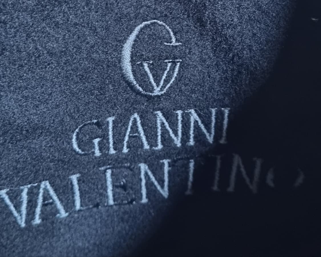 오버핏 M (95) 지아니 발렌티노 블랙 울혼방 코트 상품이미지4