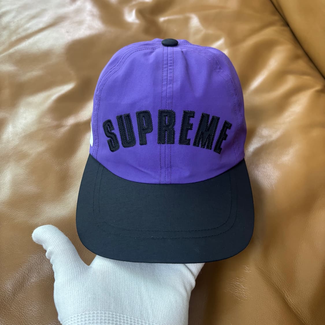 슈프림 노스페이스 고어텍스 6패널 볼캡 모자 아크 로고 퍼플 블랙 상품이미지2