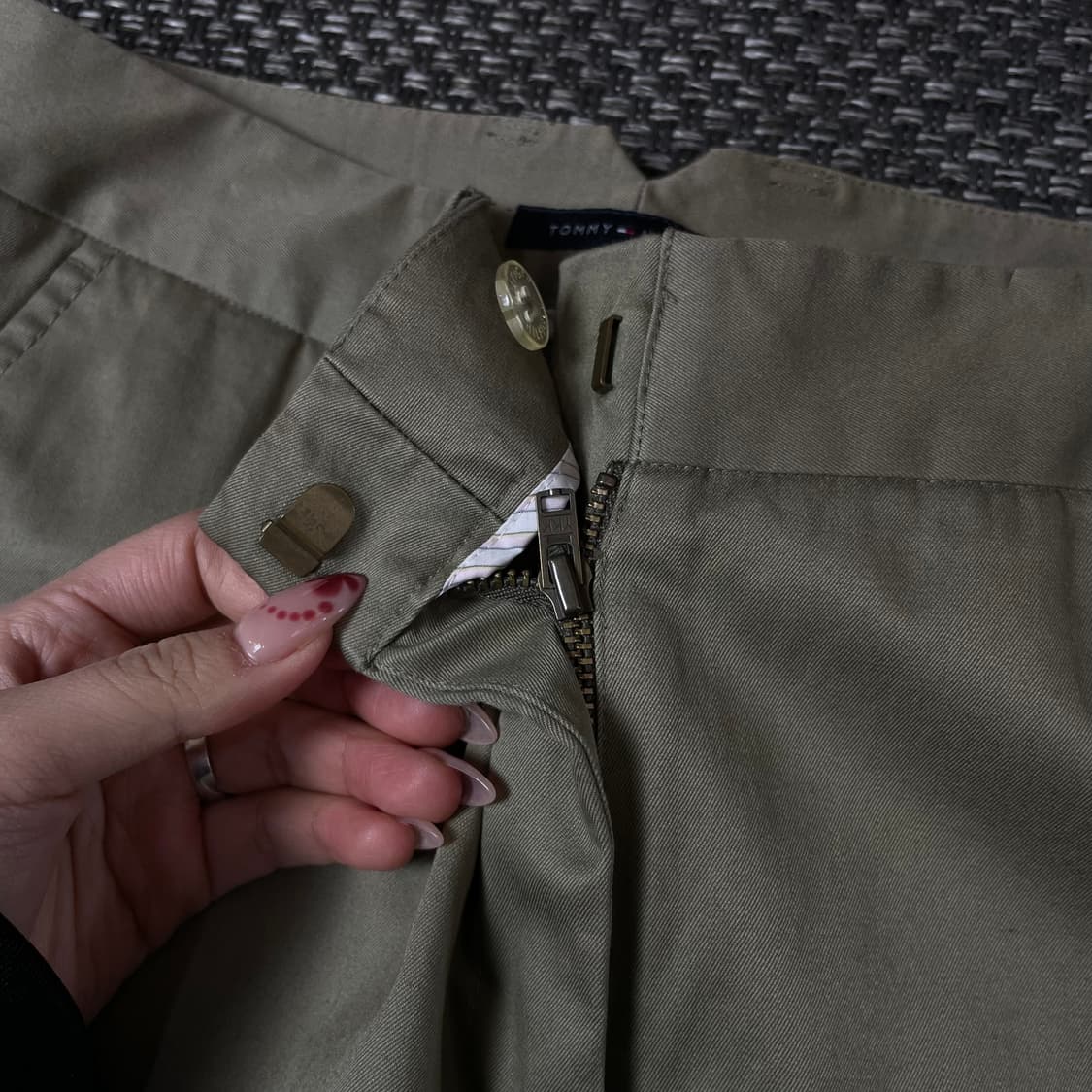 (33) 타미힐피거 카키베이지 코튼 슬랙스 팬츠 8  상품이미지3