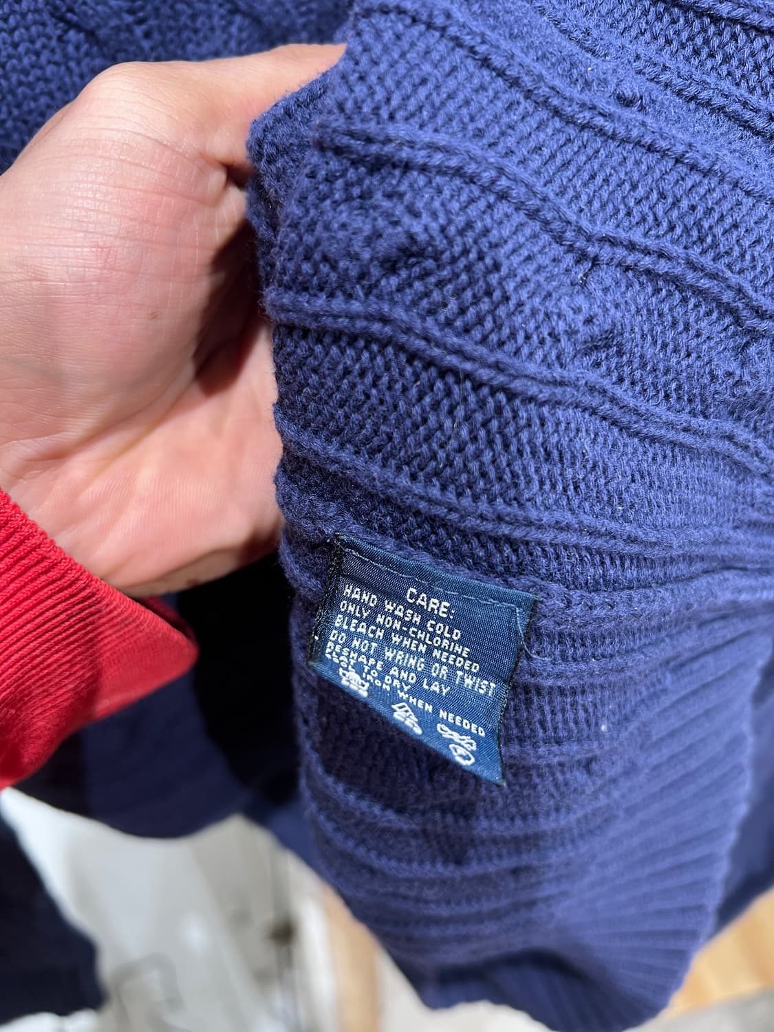 폴로 랄프로렌 네이비 꽈배기 니트 상품이미지4