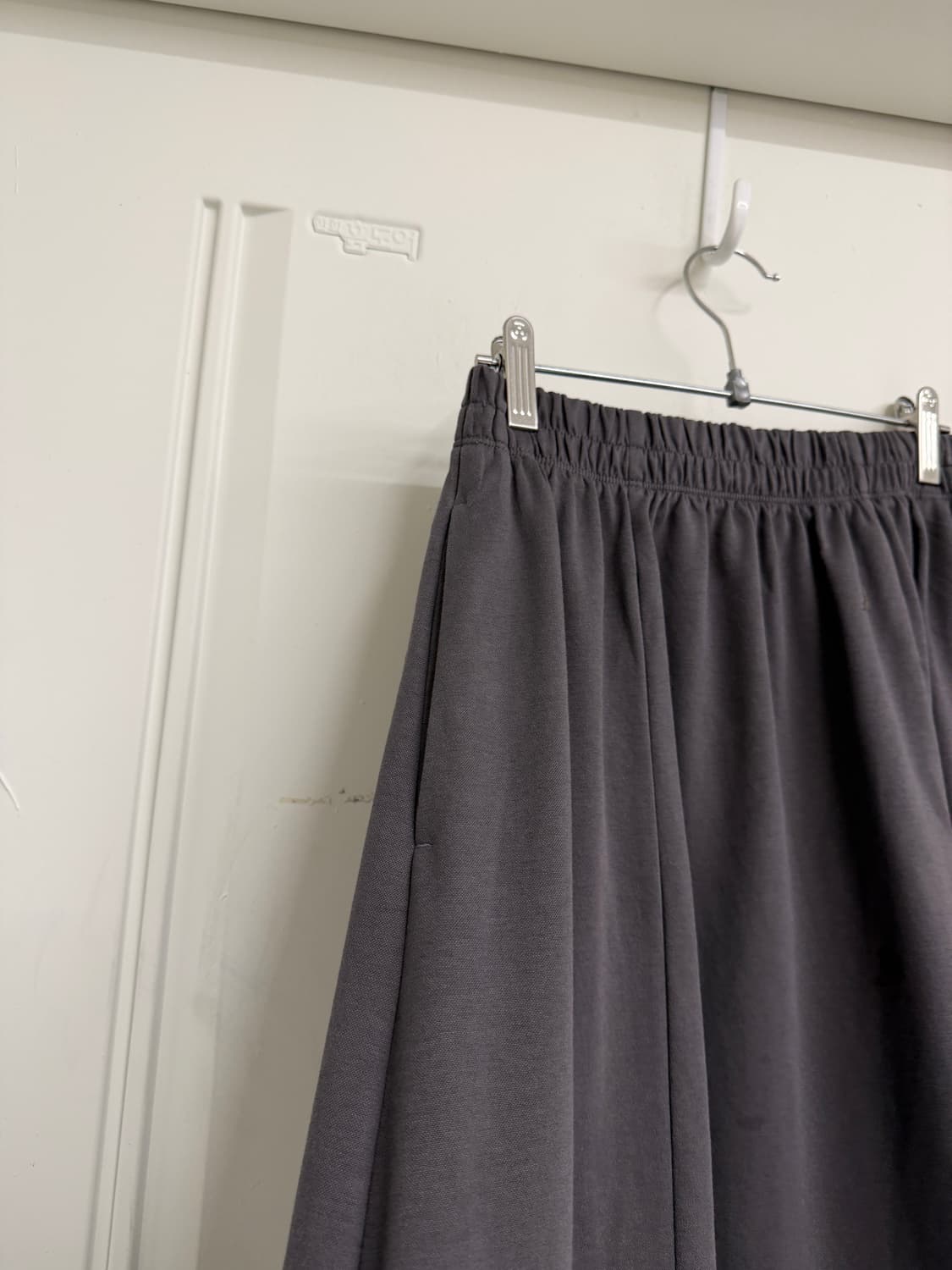 일본빈티지 차콜 플레어 롱스커트 상품이미지6