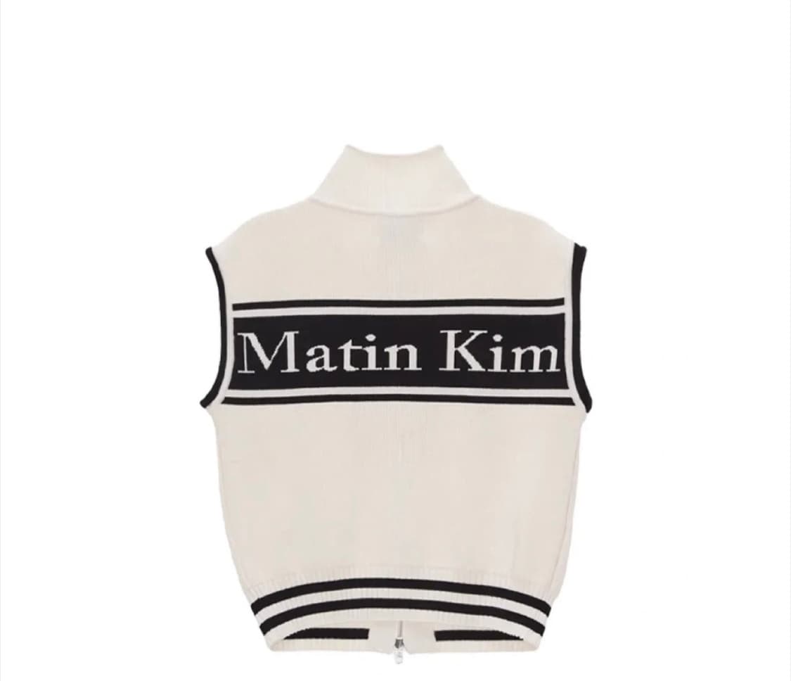 [Matin Kim]SPELL POINT STRIPE KNIT VEST  상품이미지1