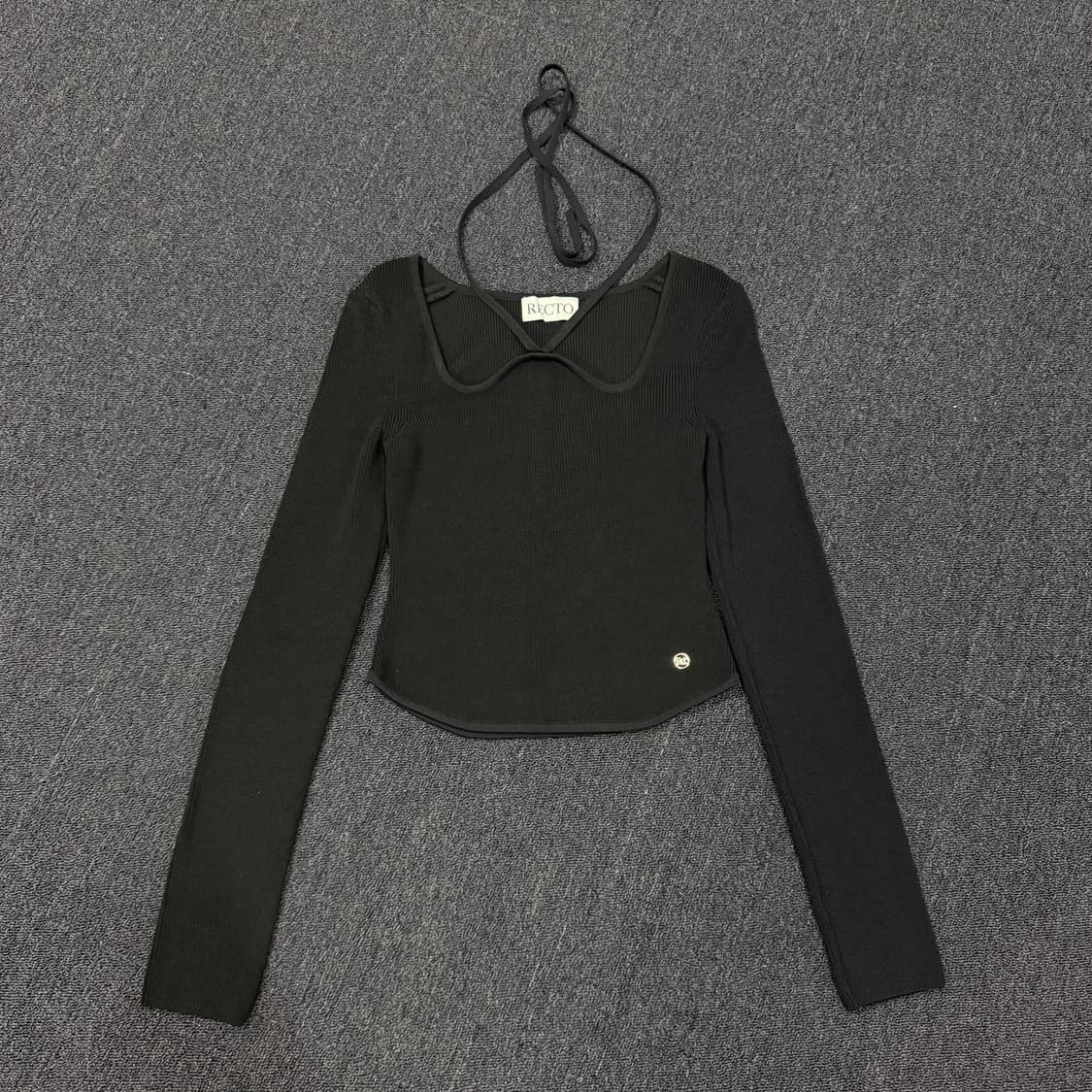 RECTO 렉토 시그니처 홀터넥 모나코 니트  상품이미지1