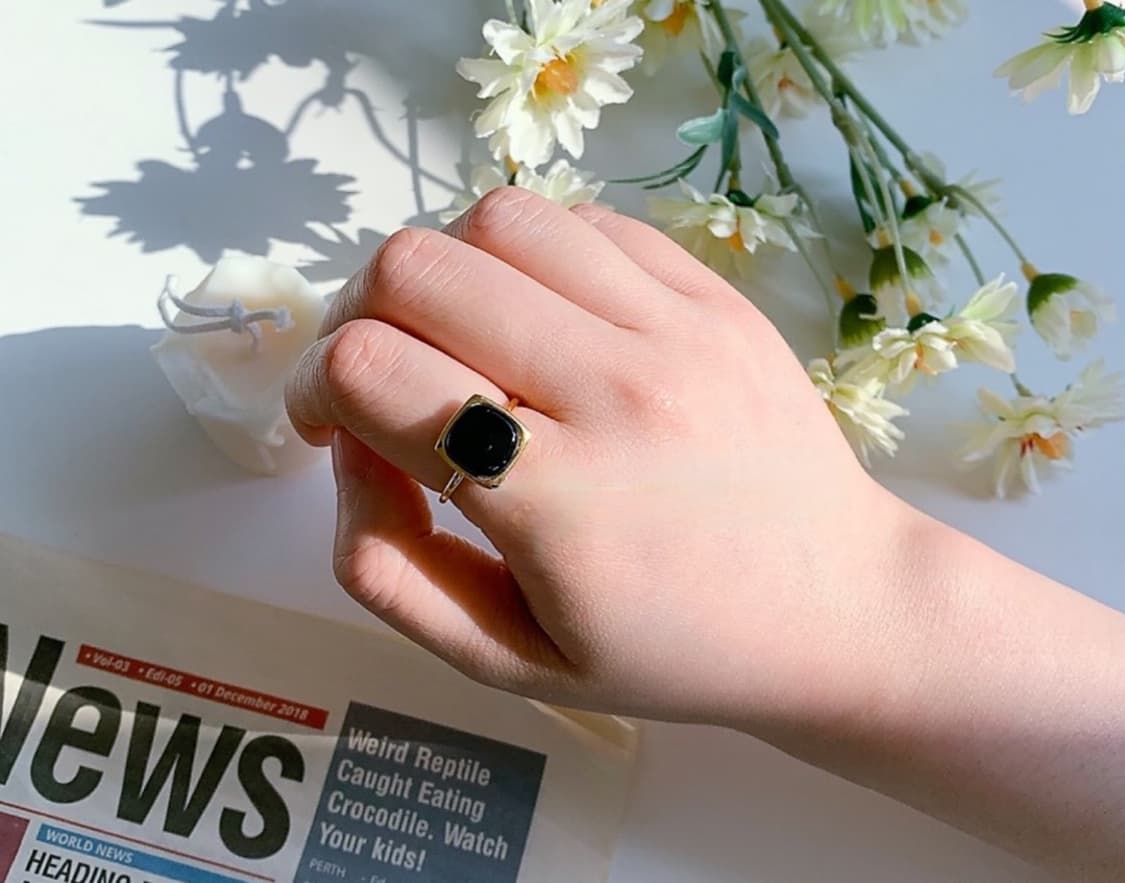 실버925 천연석반지 / 오닉스 상품이미지2