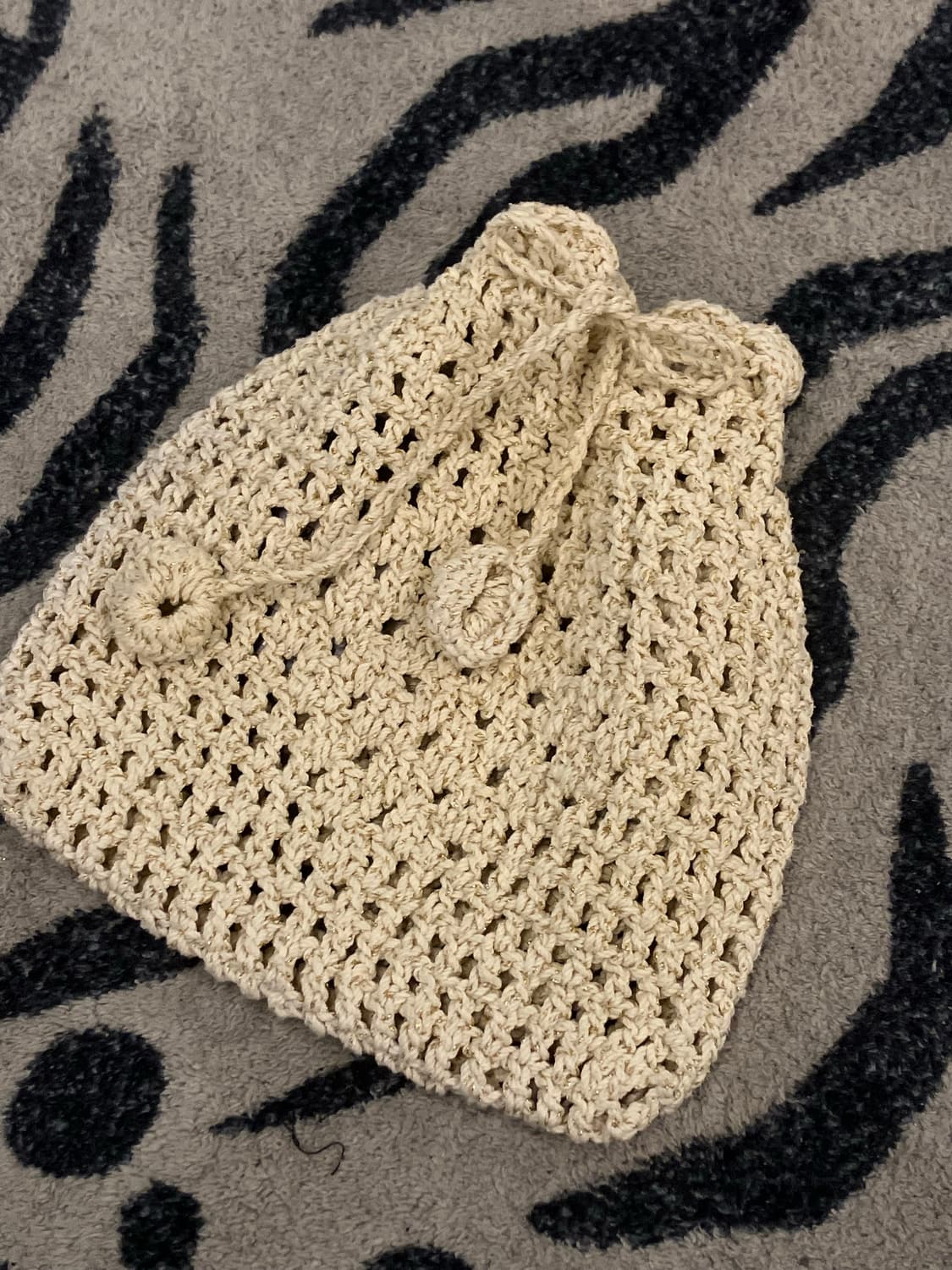 빈티지 뜨개 파우치 베이지 #csz2128 상품이미지3