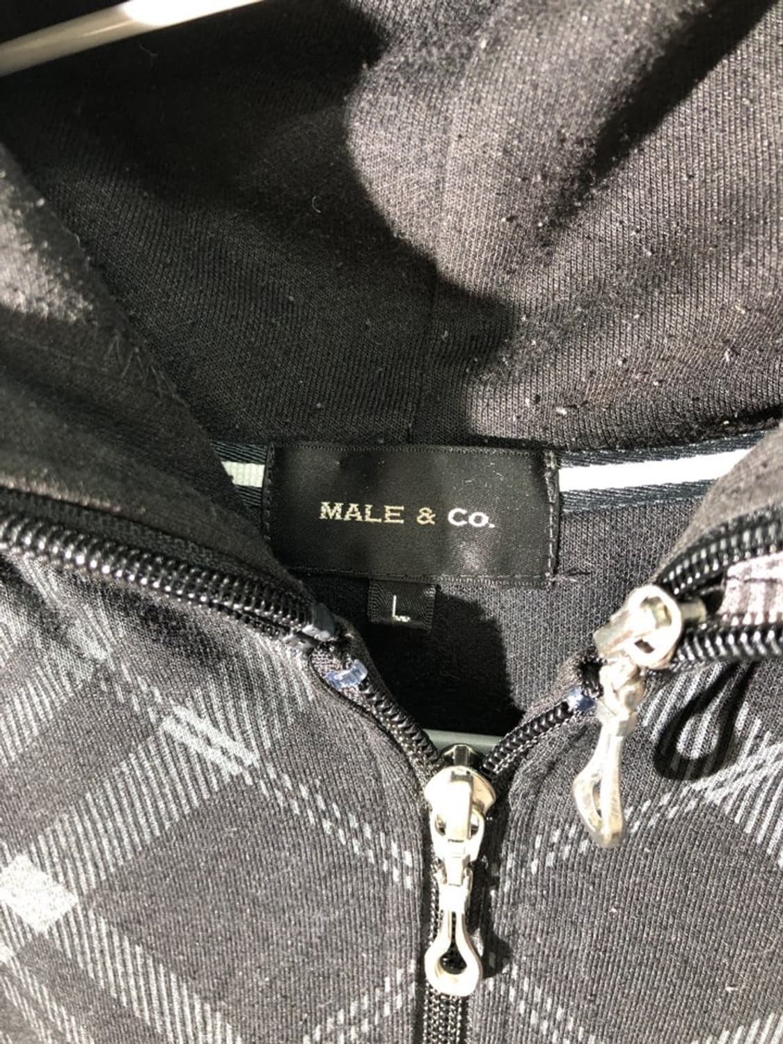 male&co 패턴 후드집업 상품이미지4