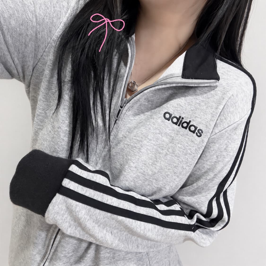 아디다스 코튼 그레이 져지 상품이미지1