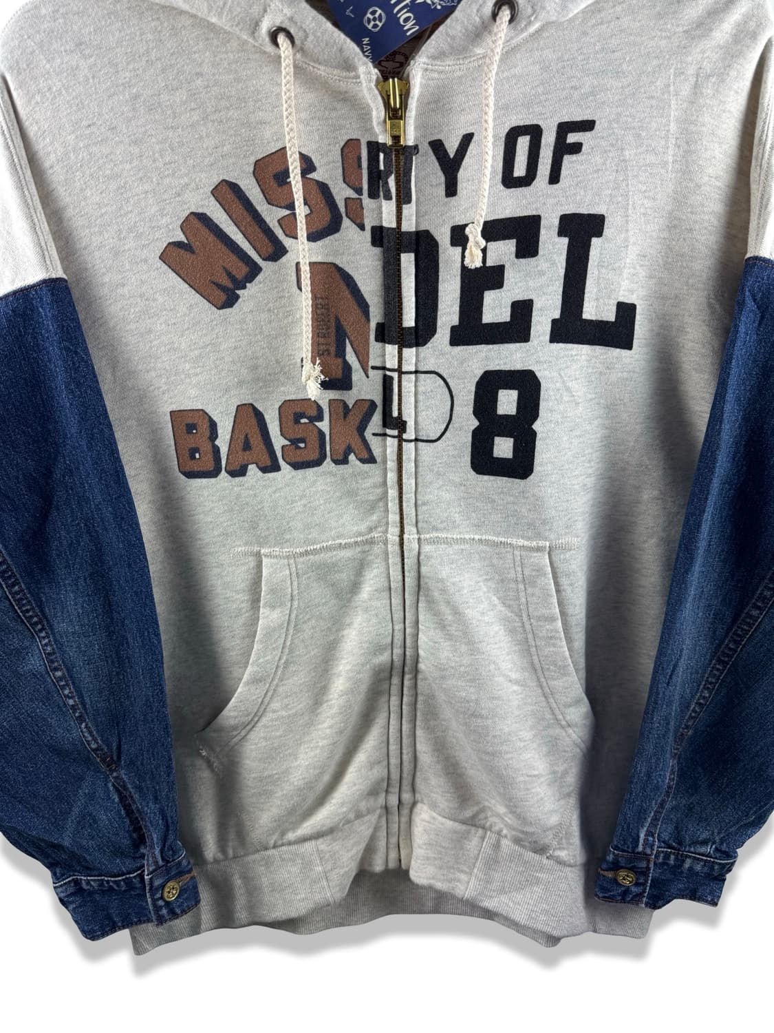 JPN 데님 스웻 후드집업3031 상품이미지3