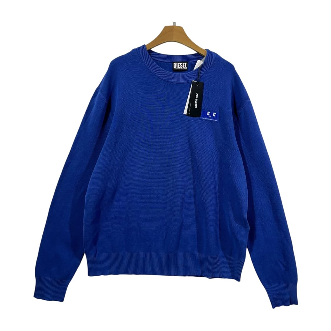 [DIESEL] 디젤 로고패치 블루 니트(새상품) 상품이미지1