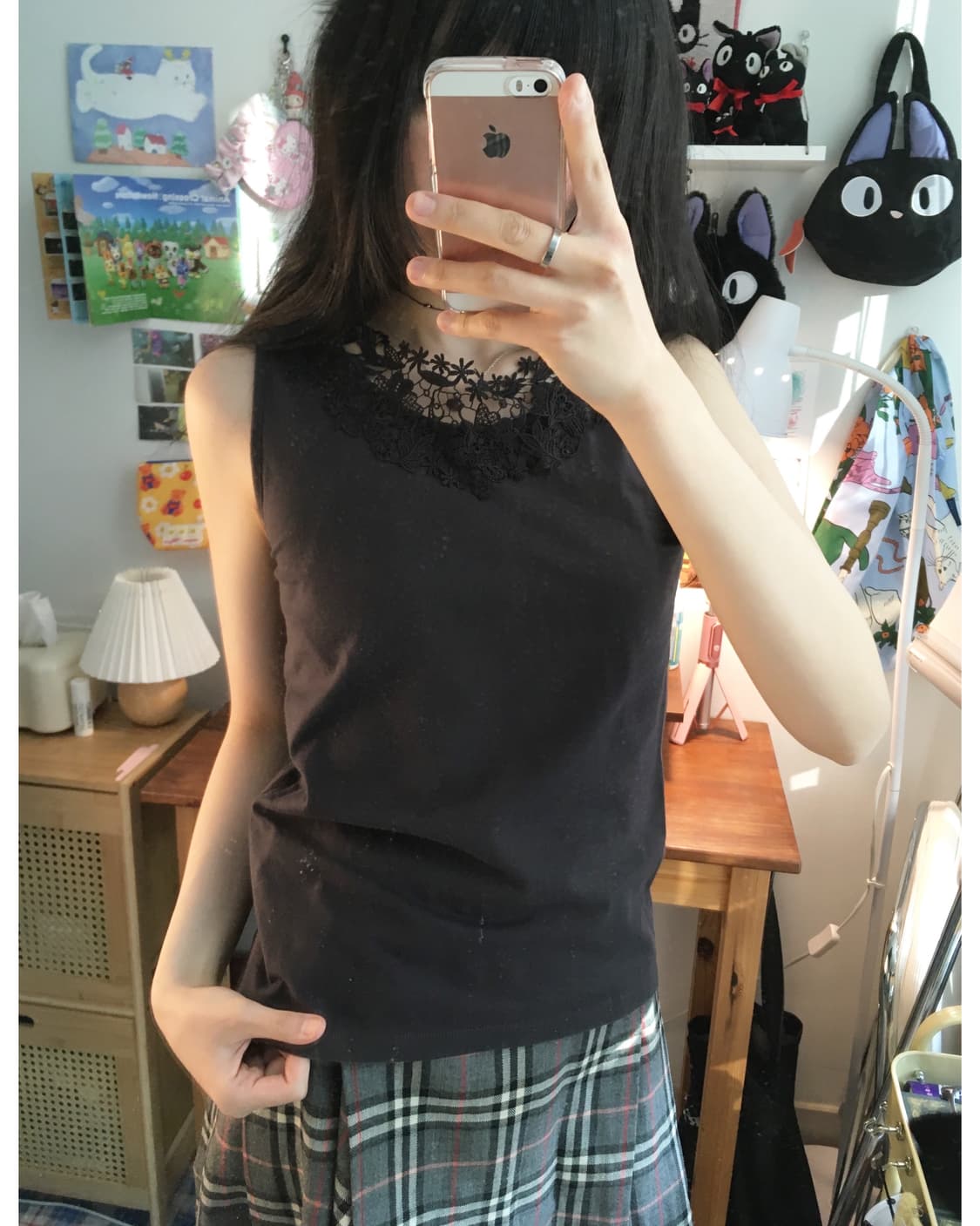 vintage sleeveless top charcoal 상품이미지4