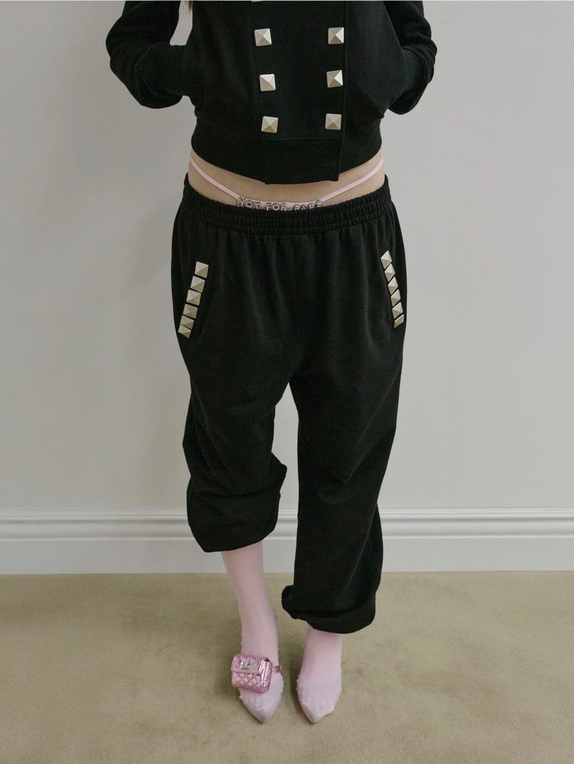 스컬프터 Napoleon Stud Sweatpants Black L 상품이미지1