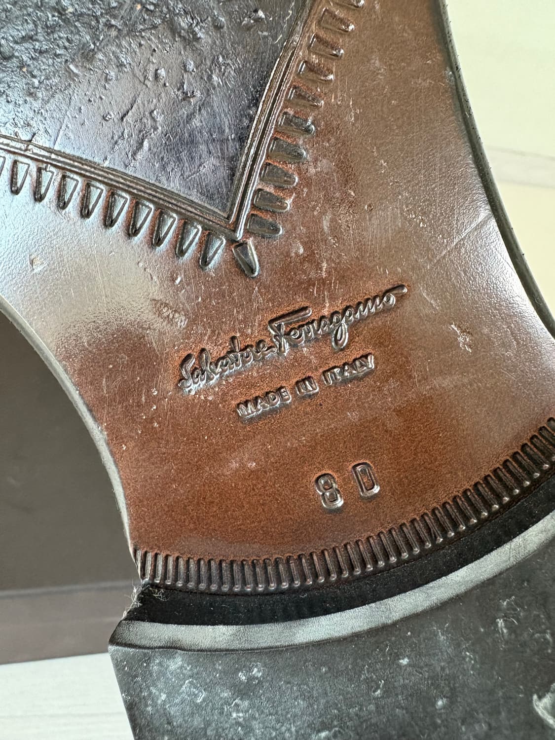 페레가모 블랙 가죽 로퍼 265 8D  상품이미지9