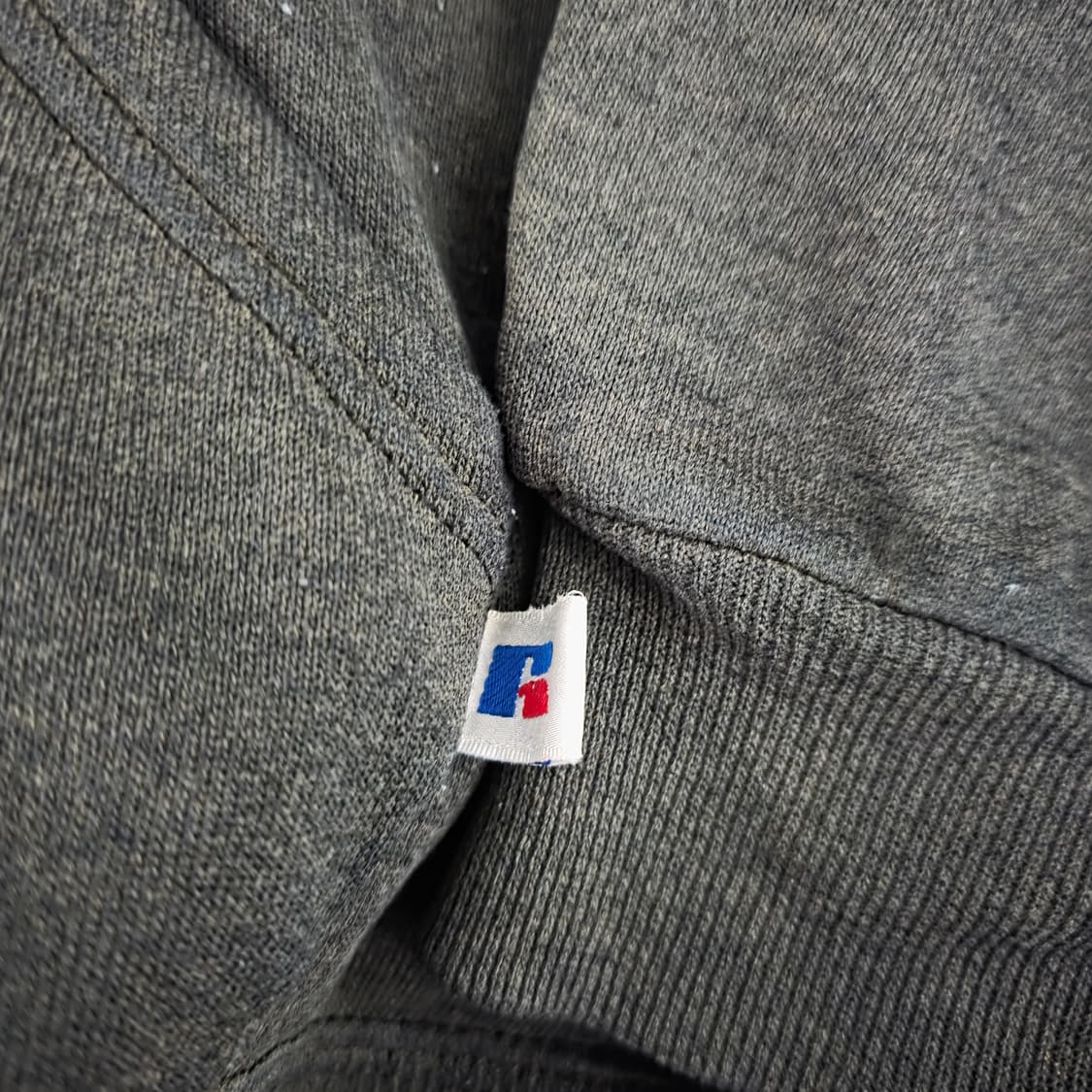 [XL] 90s 빈티지 러셀 애슬레틱 후드 블랙 트래쉬드 상품이미지3