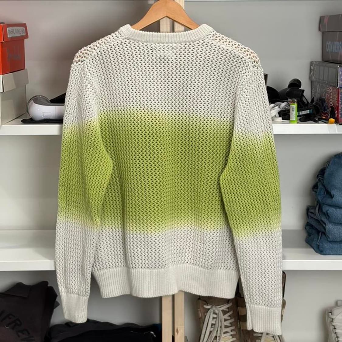 스투시 피그먼트 다이드 루즈 게이지 스웨터 브라이트 그린 상품이미지4