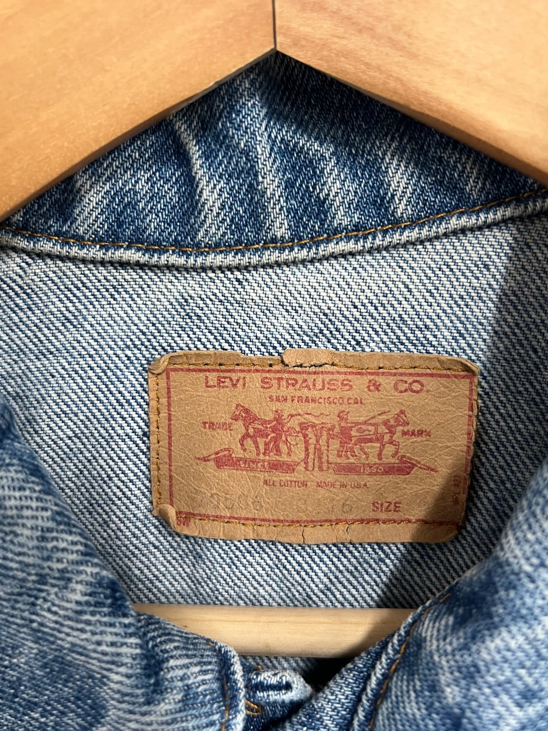 80s USA Levis 리바이스 2세대 데님 트러커 자켓 상품이미지6