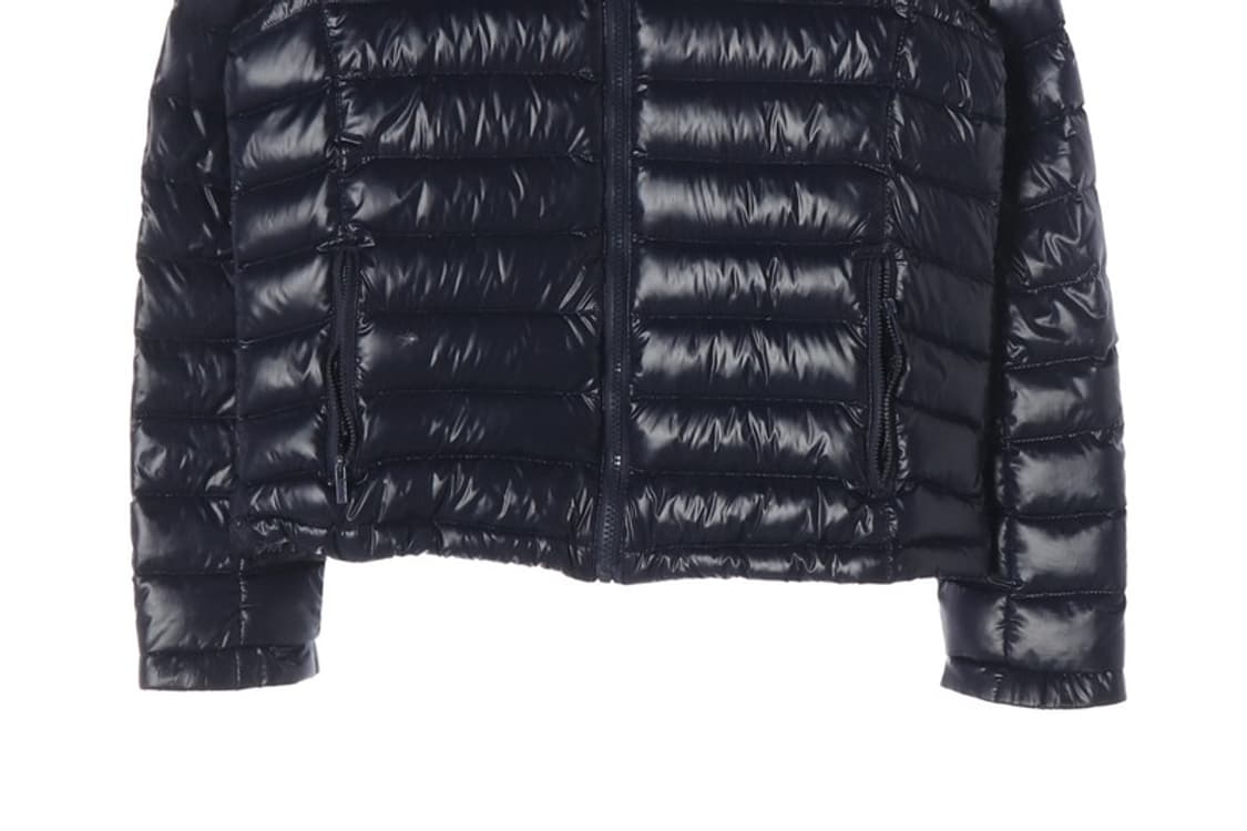 잭앤질 유광 덕다운 경량 후드 패딩 네이비 90 상품이미지5