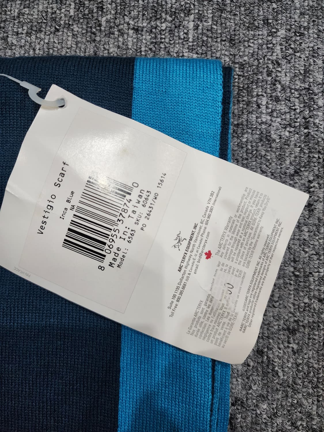 아크테릭스 빈티지 vestigio 배색 울 스카프 머플러 목도리 상품이미지9