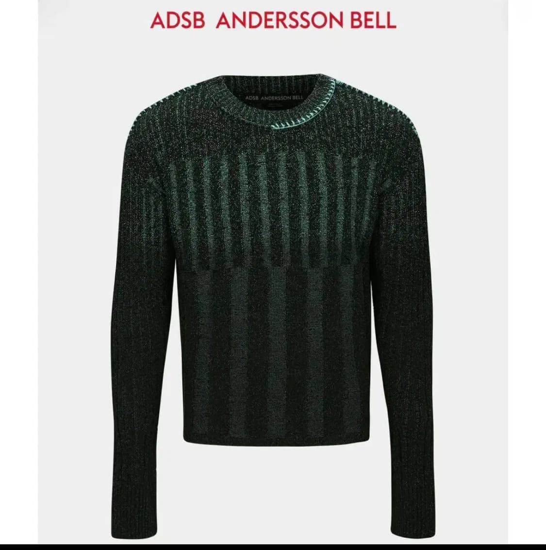 앤더슨벨 그린 스트라이프 니트 xl 상품이미지1