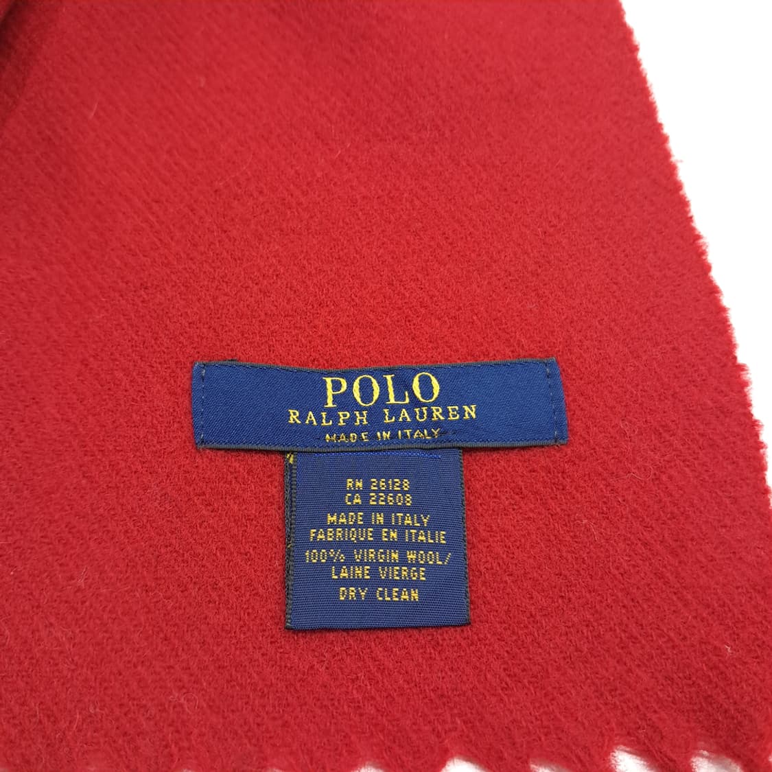 MX214 폴로 랄프로렌 레드 버진울 목도리 머플러 상품이미지5