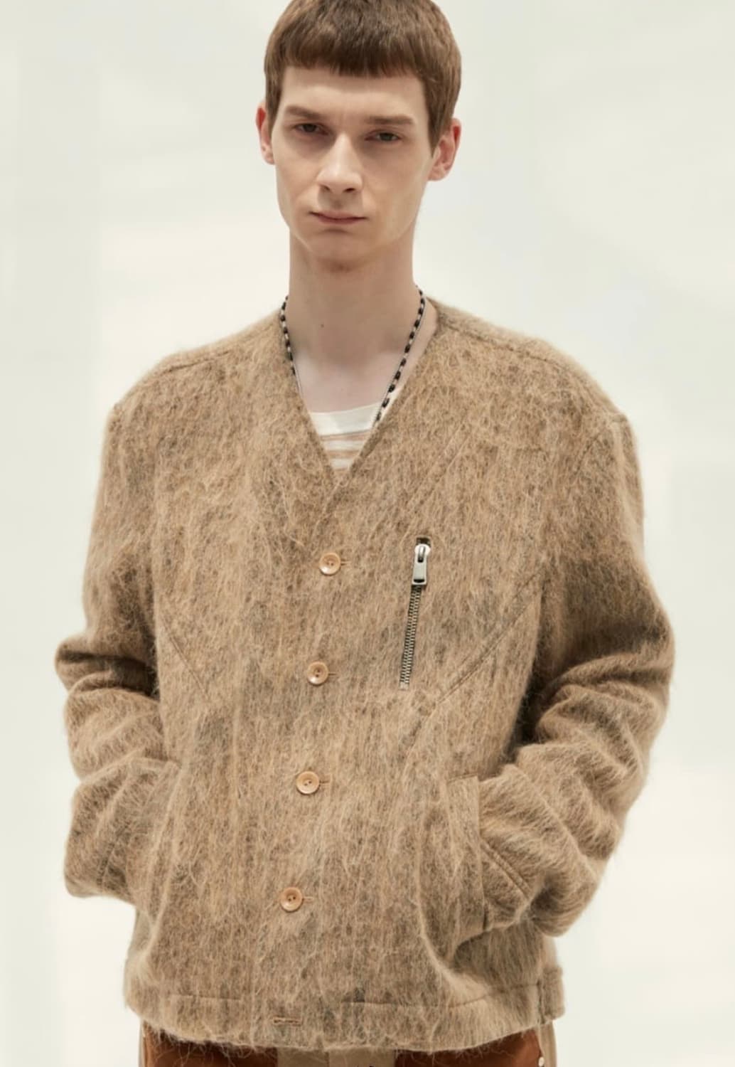 [S] 앤더슨벨 노마드 샤기 알파카 자켓 상품이미지1