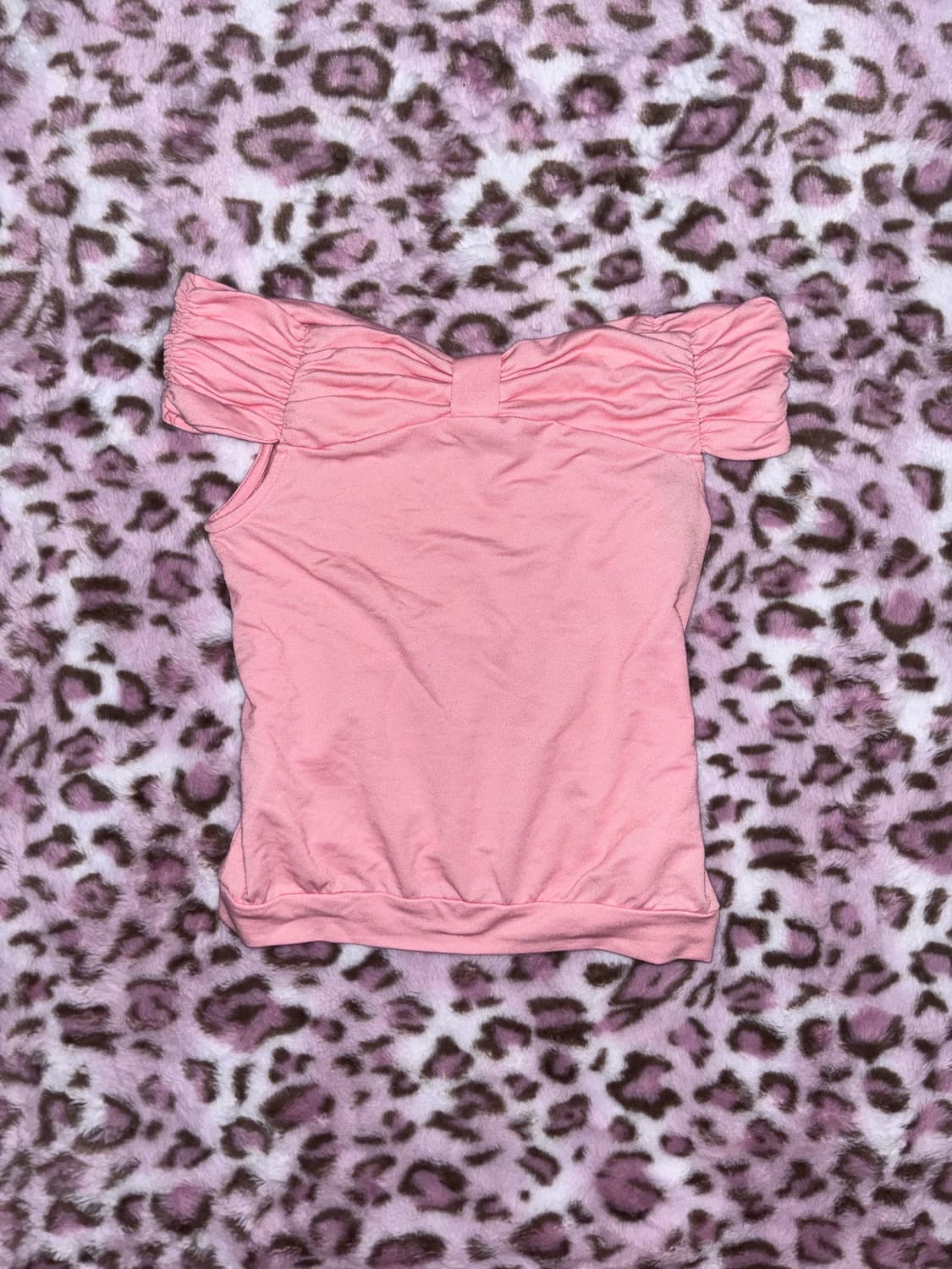 리본 오프숄더 핑크 레이어드 히메  상품이미지1