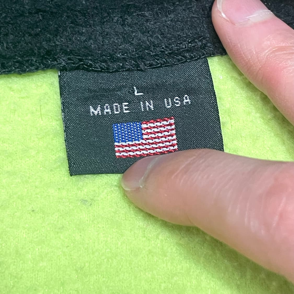 USA VTG 알래스카 자수 연두 플리스 집업자켓 여성S 상품이미지4