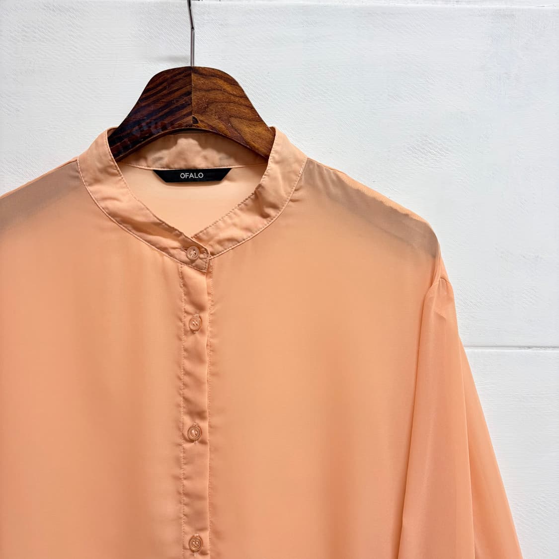 도쿄 OFALO 셔링 시스루 페어리 블라우스 L JPN 상품이미지2